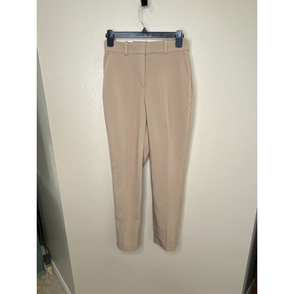 NWT H&M Womens Beige Ankle-Length Slacks Size US 4 Elastic Waist Regular Fit - Picture 1 of 8